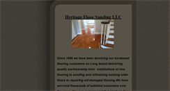 Desktop Screenshot of heritagefloorsandingllc.com